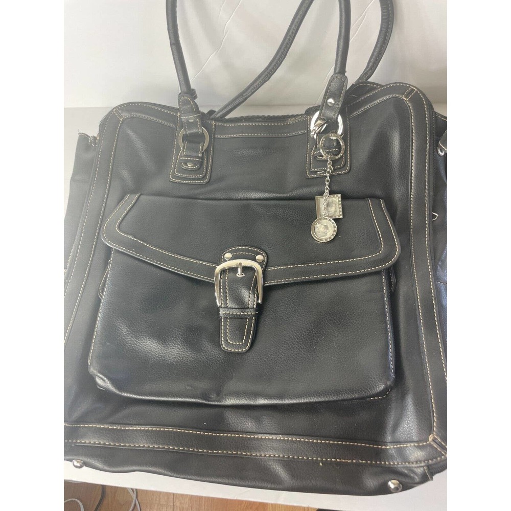 Vituri Black Briefcase Professional Business Carry Shoulder Laptop Tote Purse